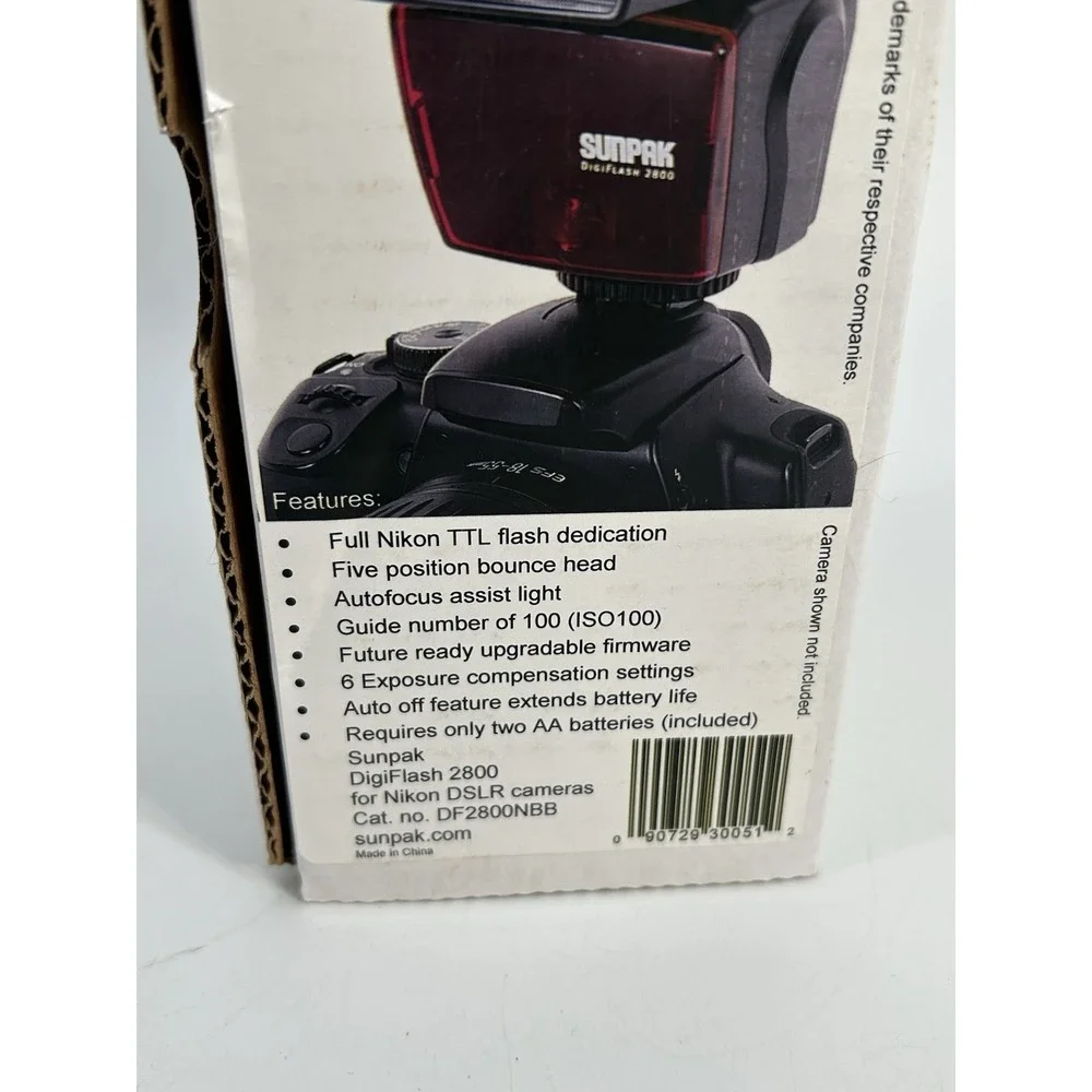 Sunpak DigiFlash 2800 Flash Unit for Nikon DSLR Camera Tested